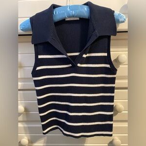 Old Navy Striped Collar Tank Top